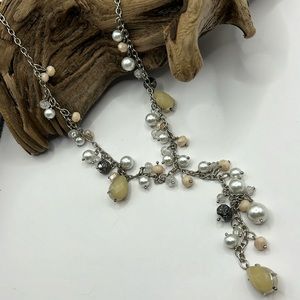 Vintage Beaded Drop Necklace.
